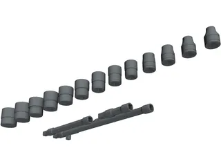 Socket Set 3D Model