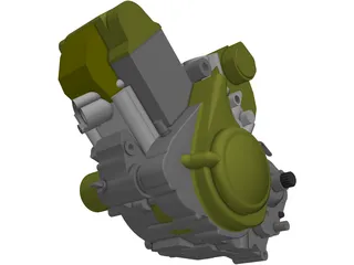 Aprilia RXV 550 V-Twin Engine 3D Model