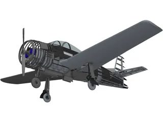 North American T-28 Trojan RC Airplane 3D Model