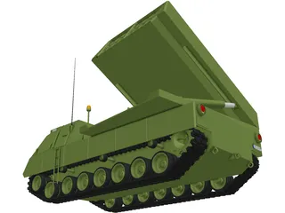 Multiple Laucher Rocket System 3D Model