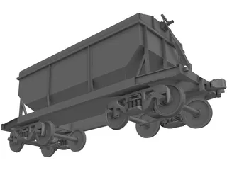 Wagon Open Lid 3D Model