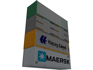 Shipping Containers 3D Model