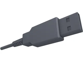 USB Port Connector 3D Model