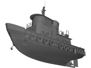 Tug Boat 3D Model