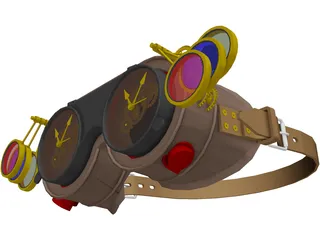 Steampunk Goggles 3D Model