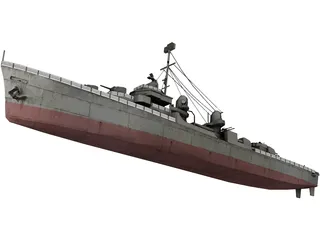 Fletcher Class Destroyer 3D Model