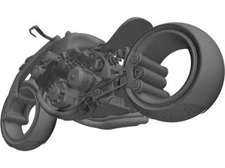 Lo-Rider Motorcycle Concept 3D Model