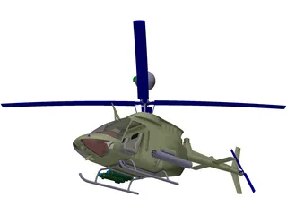 Bell OH-58 Kiowa 3D Model