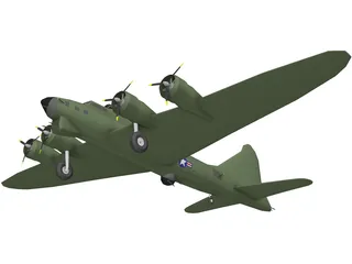Boeing B-17G Flying Fortress 3D Model