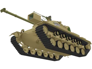 M48A3 Patton Main Battle Tank 3D Model