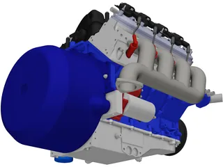 Chevrolet LS3 Engine Block 3D Model