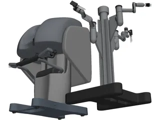 Surgery Robot And Monitor 3D Model