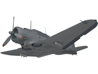 Douglas SBD Dauntless 3D Model