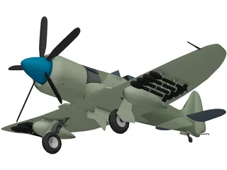 Hawker Sea Fury FB 11 3D Model