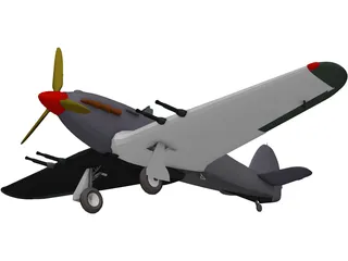 Hawker Hurricane IIC 3D Model