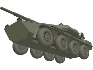 Centauro Tank Destroyer 3D Model