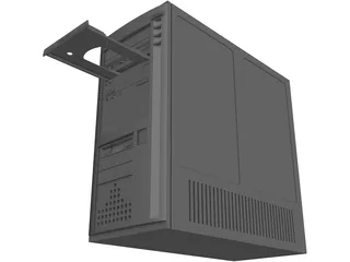 Computer Mini-Tower Case 3D Model