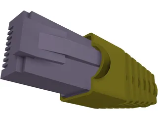 RJ-45 Connector 3D Model