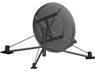 SATCOM Dish 3D Model