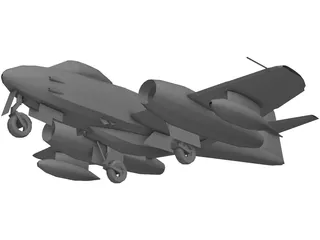 Gloster Meteor NF8 3D Model