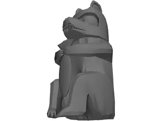 West Coast Native Bear Totum Carving 3D Model