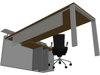 Office Desk 3D Model