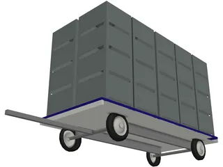 Farm Fruit Wagon 3D Model