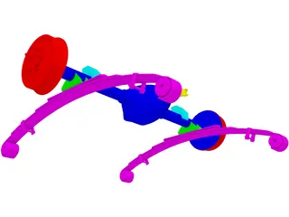 Rear Axle Assembly 3D Model