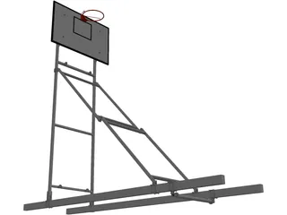 Basketball Ceiling Mounted Frame 3D Model