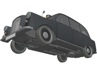 Austin FX4 Taxi 3D Model