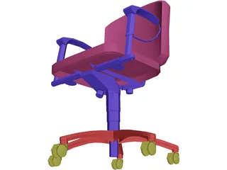 Chair Arms Adjustable 3D Model