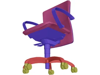 Chair Arms Adjustable 3D Model