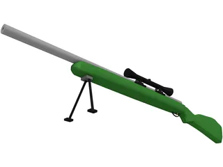 Rifle Robar Sniper 3D Model