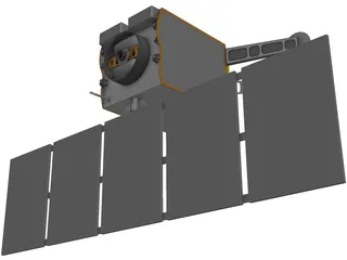 Space Based Infrared Satellite (SBIRS) 3D Model