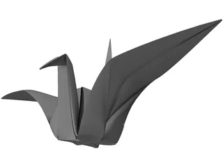 Origami Crane 3D Model