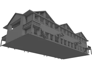 Ski Lodge 3D Model