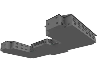 Army Barracks 3D Model
