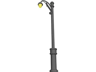 Parisian Street Lamp 3D Model
