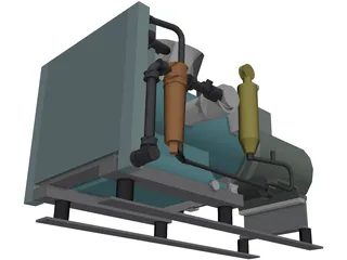 Air Compressor MP 3D Model