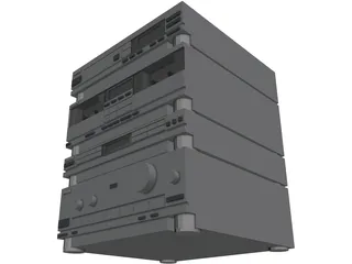 Hi-Fi System 3D Model