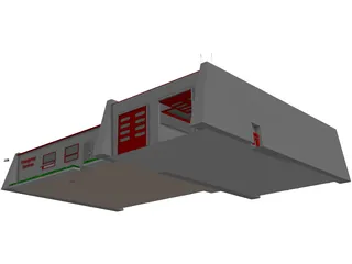 Fire Station 3D Model