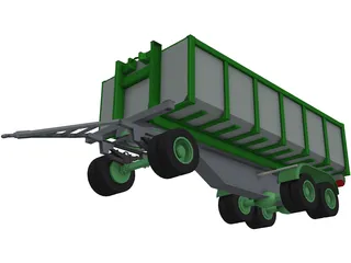 Dumpster Trailer 3D Model