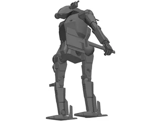 Hatchet Mech Warrior 3D Model