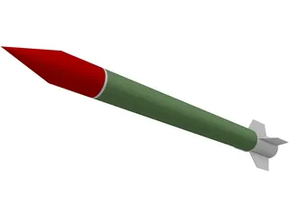 Qassam 2 Rocket 3D Model