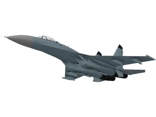 Sukhoi Su-27 Flanker A 3D Model