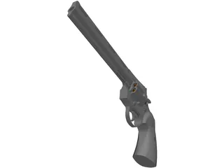 Colt Python 8 Inch Hunter 3D Model