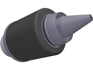 Jet Engine KJ66 3D Model