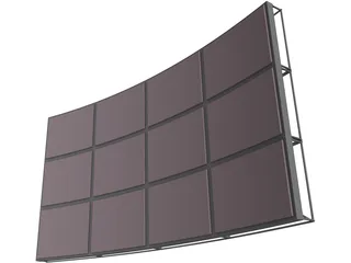 Video Wall 3D Model