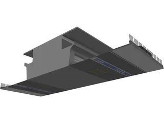 Pit Lane Boxes 3D Model