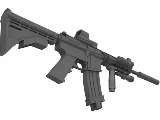 M4A1 3D Model